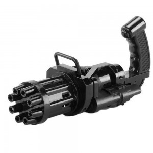 Іграшковий кулемет генератор мильних бульбашок з 8 отворами Gatling, Чорний (509)