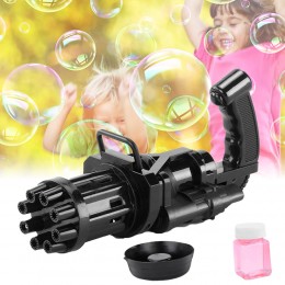 Іграшковий кулемет генератор мильних бульбашок з 8 отворами Gatling, Чорний (509)