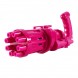 Іграшковий кулемет генератор мильних бульбашок з 8 отворами Gatling, Рожевий (509)