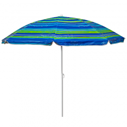 Пляжный зонт с наклоном 1,8 м Синий в полосочку
