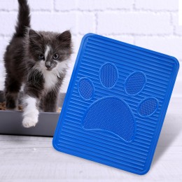 Силиконовый коврик под туалет для кошек, Синий (2339)