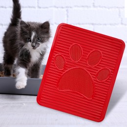 Силіконовий килимок під туалет для котів, Червоний (2339)