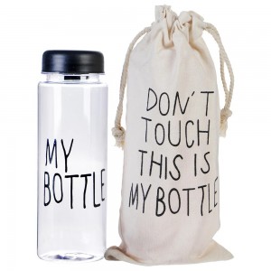 Оригінальна пляшка для води My Bottle 500 мл + чохол, Чорний