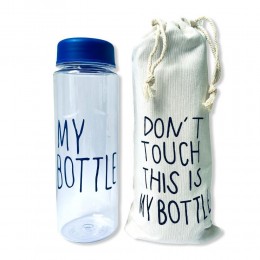 Оригинальная бутылка для воды My bottle 500 мл + чехол, Синий