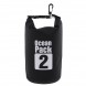 Сумка-мешок Ocean Pack, гермомешок со шлейкой на плечо водонепроницаемый 2 л, Черный