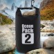 Сумка-мешок Ocean Pack, гермомешок со шлейкой на плечо водонепроницаемый 2 л, Черный