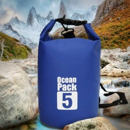 Сумка-мішок Ocean Pack, гермомішок з шлейкою на плече водонепроникний 5 л, Синій