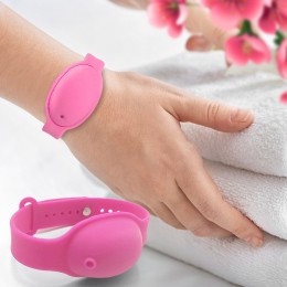 Универсальный силиконовый браслет для антисептика, Розовый