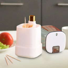 Контейнер для зубочисток з автоматичною подачею Press TYPE Toothpick box білий (205)