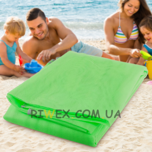Мягкая пляжная подстилка Анти-песок Originalsize Sand Free Mat 200х150 см Зеленый (509)
