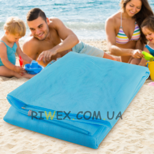 М'яка пляжна подстілка Анти-пісок Originalsize Sand Free Mat 200х150 см Синій (509)
