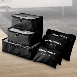 Набір дорожніх сумок-органайзерів для речей Laundry Pouch чорний (205)