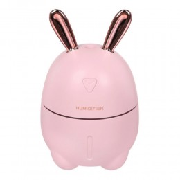 Ультразвуковий зволожувач повітря та нічник 2 в 1 Humidifiers Rabbit, Рожевий