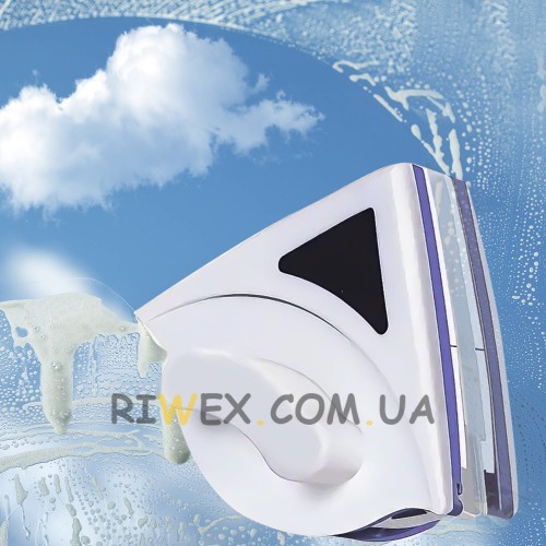 Магнітна щітка для миття вікон Double Faced Glass Wiper 20-30 мм, Синій (205)