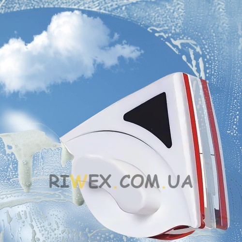 Магнітна щітка для миття вікон Double Faced Glass Wiper 20-30 мм, Червоний (205)