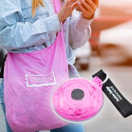 Складна компактна (у капсулі) сумка-шопер Shopping bag to roll up, Рожева (B)