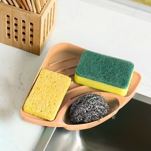 Угловой кухонный органайзер для раковины на присоске Sink Triangle Shelf, Бежевый (225) Угловой кухонный органайзер для раковины на присоске Sink Triangle Shelf, Бежевый (225)