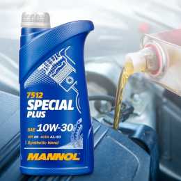 Моторное масло 1Л для дизельных и бензиновых генераторов Mannol 7512 Special plus SEA 10W-30 