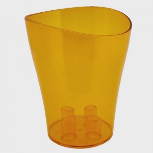 Вазон Ніка з прозорими стінками та хвилястим верхом 13х13,5 см, Бежевий (2469) Вазон Ніка з прозорими стінками та хвилястим верхом 13х13,5 см, Бежевий (2469)