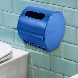 Настінний тримач туалетного паперу пластиковий, Синій (DRK)