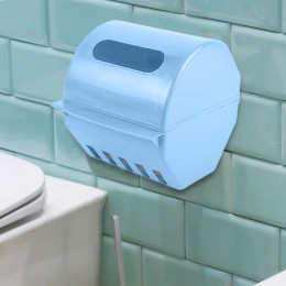 Настінний тримач туалетного паперу пластиковий, Блакитний (DRK)