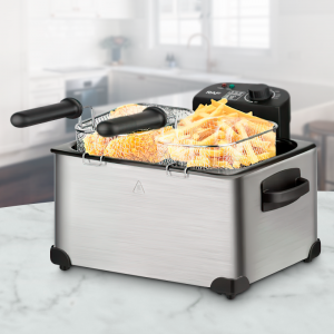 Фритюрниця електрична масляна RAF R.5249 7,5 л 2000W з двома сітками з нержавіючої сталі