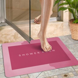 Міцний вологостійкий килимок для ванни Shower Room 59x39см, Рожевий (205)
