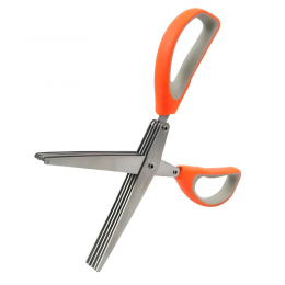 Кухонные ножницы с 5 лезвиями для нарезки зелени Herb Scissors оранжевые (В)