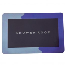 Міцний вологостійкий килимок для ванни Shower Room 59x39см, Блакитний (205)