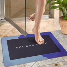 Міцний вологостійкий килимок для ванни Shower Room 59x39см, Блакитний (205)