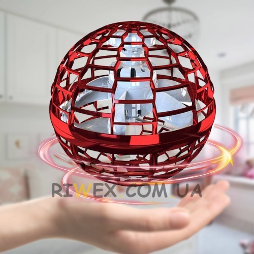 Летающий шар-спиннер детский FlyNova Flying Spinner RGB, Красный (В)