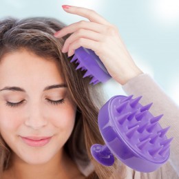 Масажер-шабер DragonTeeth з полімеру для шкіри голови та миття волосся 8 см, Фіолетовий
