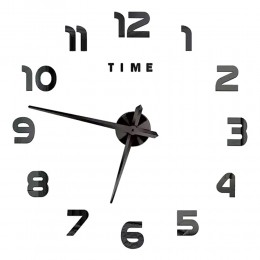 Большие настенные 3-D часы ZH-002,120 см, Черный