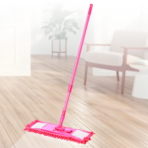 Швабра полотер із пластиковою ручкою duo ворс малиновий (2747)