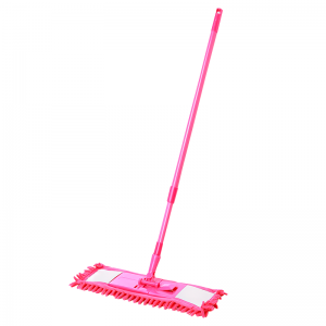Швабра полотер із пластиковою ручкою duo ворс малиновий (2747)