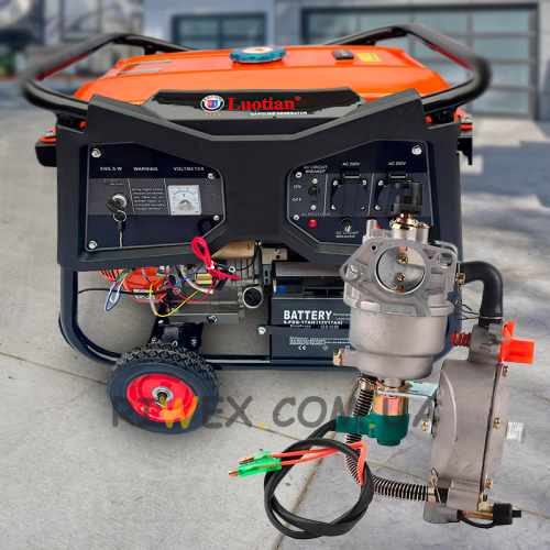 Бензиновий однофазний генератор LUOTIAN 6500 6,5 кВт мідна обмотка + Газовий карбюратор 188F від 5 кВт
