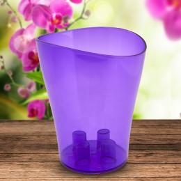 Вазон Ника для орхидей 16*19см, 2 литра, Фиолетовый (2469)