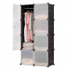 Пластиковый складной шкаф органайзер Storage Cube Cabinet MP-28-51 76*37*146 см (509)