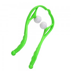 Ручной роликовый массажер для шеи Hexiang Neck Massager для снятия усталости и напряжения, Зеленый (212)