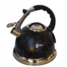 Чайник для плити HIGHER KITCHEN ZP-021 зі свистком 3,5л., Чорний (4389/1)