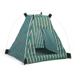 Домик-палатка для собак и кошек Зеленый в полоску 2000 (205)