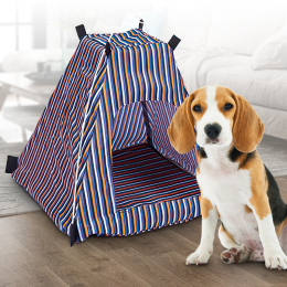 Домик-палатка для собак и кошек Оранжевый в полоску 2000 (205)