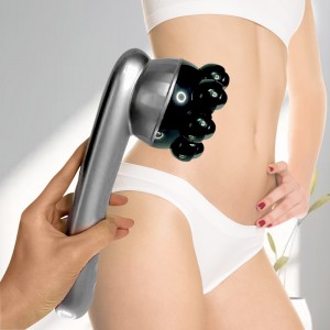 Багатофункціональний вібромасажер інфрачервоний магнітний Magnetic Heat Massager з підігрівом, Сірий (2215)
