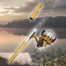 Кишенькова складна вудочка-ручка Fishing Rod in Pen case, Золота