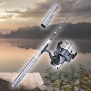 Карманная складная удочка-ручка Fishing Rod in Pen case, Серебрянная Карманная складная удочка-ручка Fishing Rod in Pen case, Серебрянная