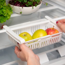 Органайзер в холодильник для продуктов Strechable hanging storage rack подвесной раздвижной, Белый (225)