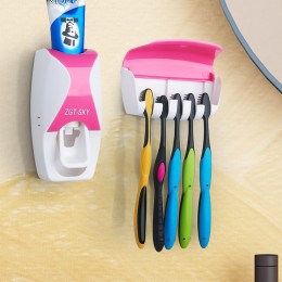 Автоматичний дозатор для зубної пасти з тримачем зубних щіток, Рожевий (205)