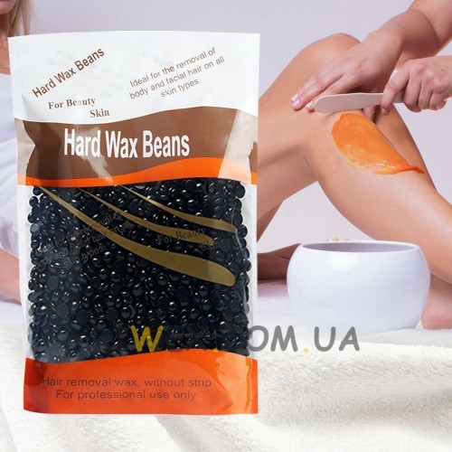 Воск горячий Hard Wax Beans пленочный в гранулах(гранулированный) для депиляции 500 г, Черный