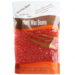 Воск горячий Hard Wax Beans пленочный в гранулах(гранулированный) для депиляции 500 г, Красный
