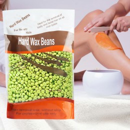 Віск гарячий Hard Wax Beans плівковий в гранулах (гранульований) для депіляції 500 г, Лайм